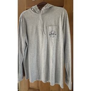 VINEYARD VINES Gray Long Sleeve Hooded 2018 144th KENTUCKY DERBY Shirt MEDIUM